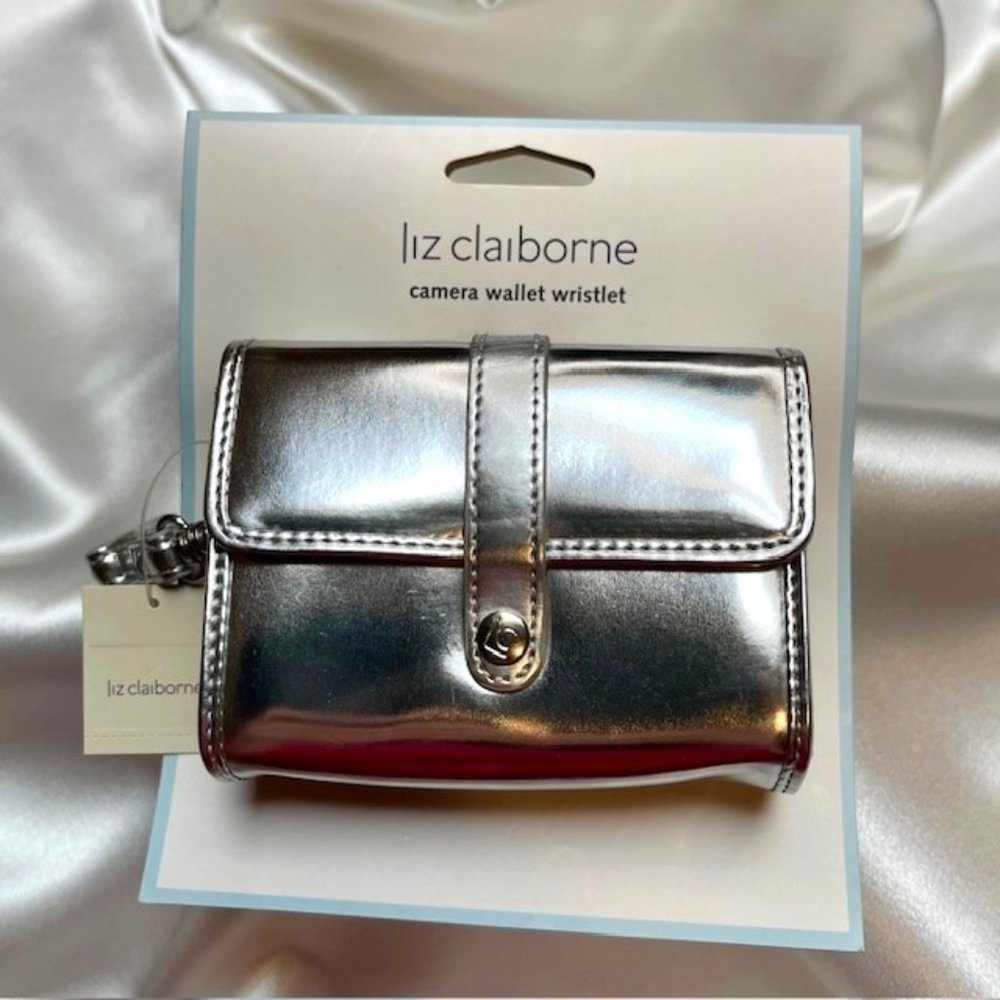 Liz Claiborne Camera Wallet Wristlet - Metallic Silver
